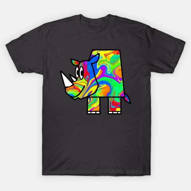 Colorful Rhino 2 T-Shirt by Shrenk